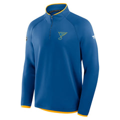 St. Louis Blues Fanatics Authentic Pro Rink Raglan Quarter-Zip Pullover - Blue - NHL 202495213
