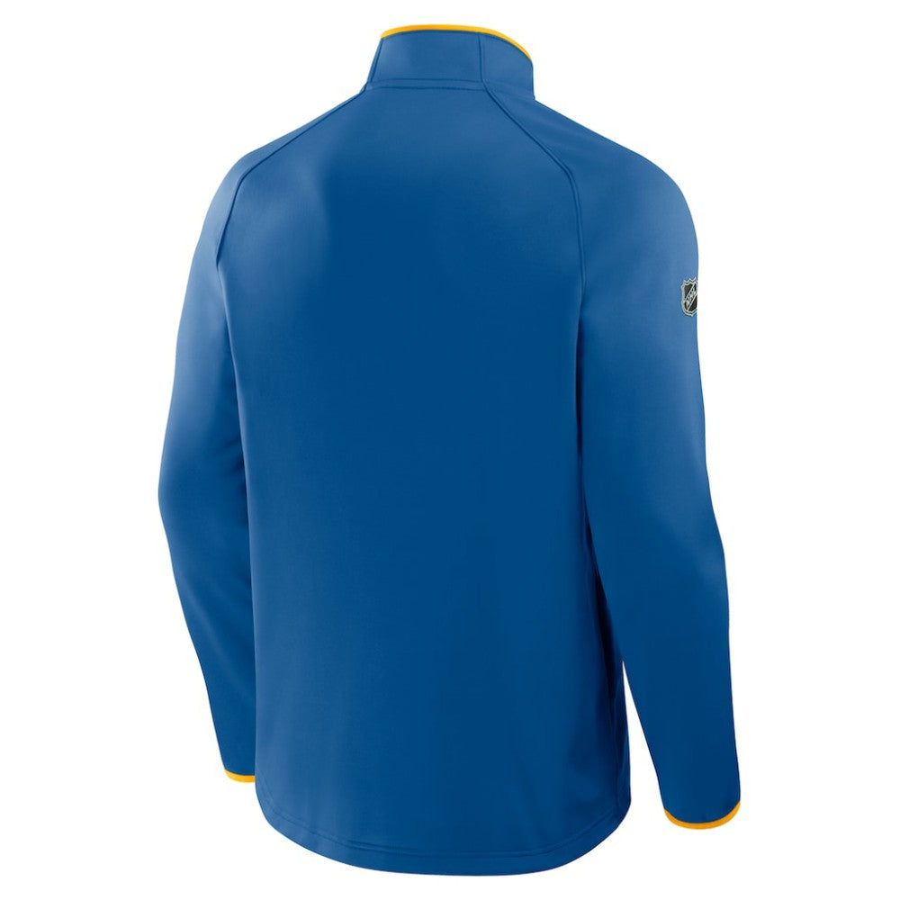 St. Louis Blues Fanatics Authentic Pro Rink Raglan Quarter-Zip Pullover - Blue - NHL 202495213