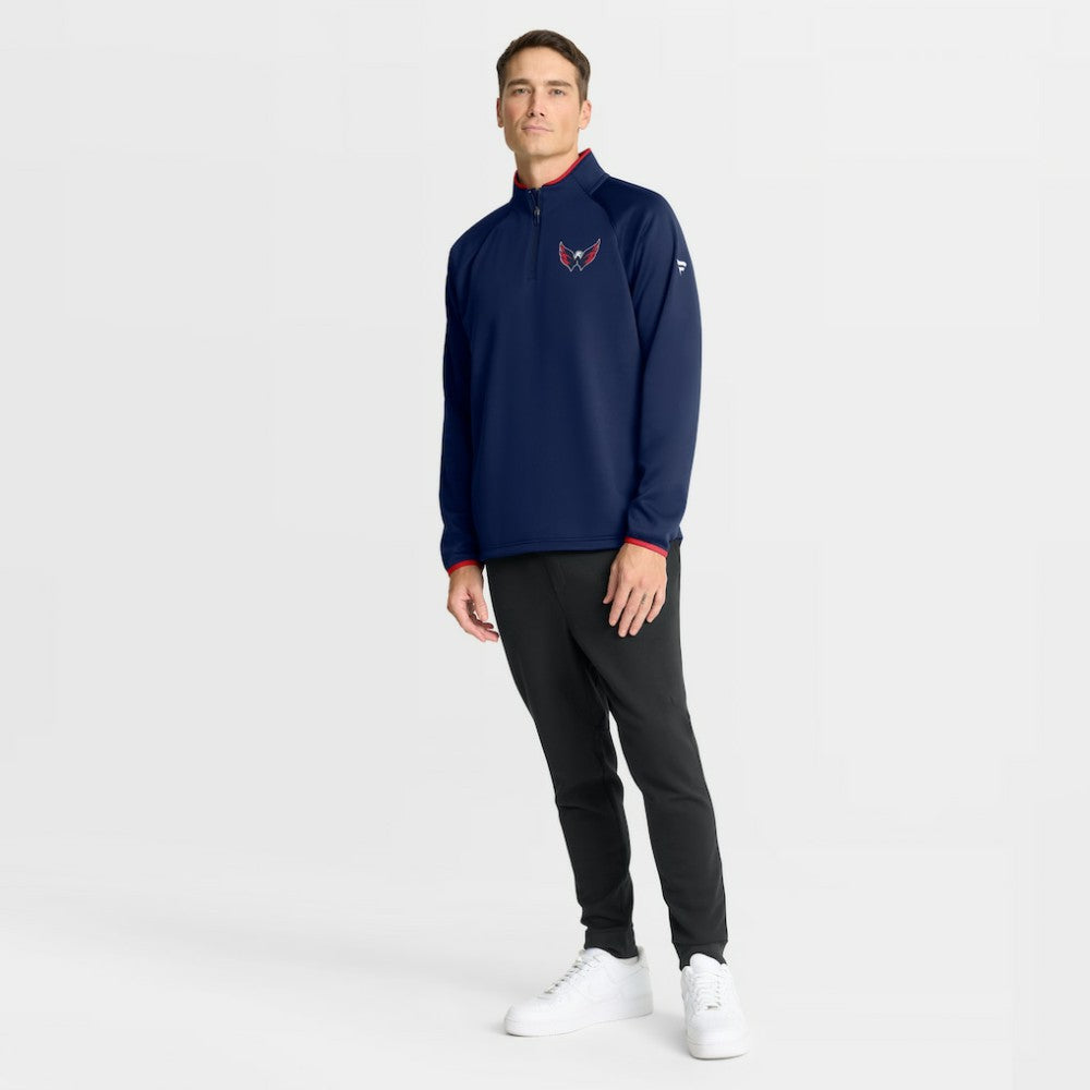 Washington Capitals Fanatics Authentic Pro Rink Raglan Quarter-Zip Pullover - Navy - NHL 202495221