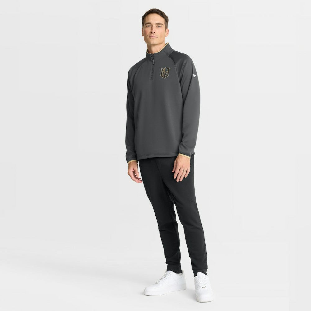 Vegas Golden Knights Fanatics Authentic Pro Rink Raglan Quarter-Zip Pullover - Black - NHL 202495225