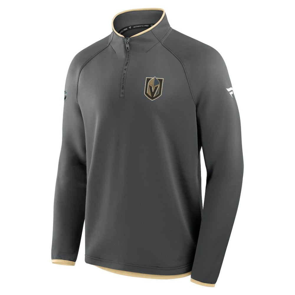 Vegas Golden Knights Fanatics Authentic Pro Rink Raglan Quarter-Zip Pullover - Black - NHL 202495225