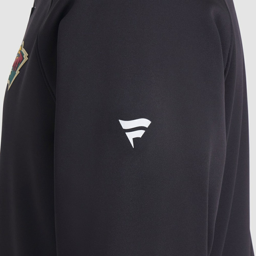 Minnesota Wild Fanatics Authentic Pro Rink Raglan Quarter-Zip Pullover - Black - NHL 202495228