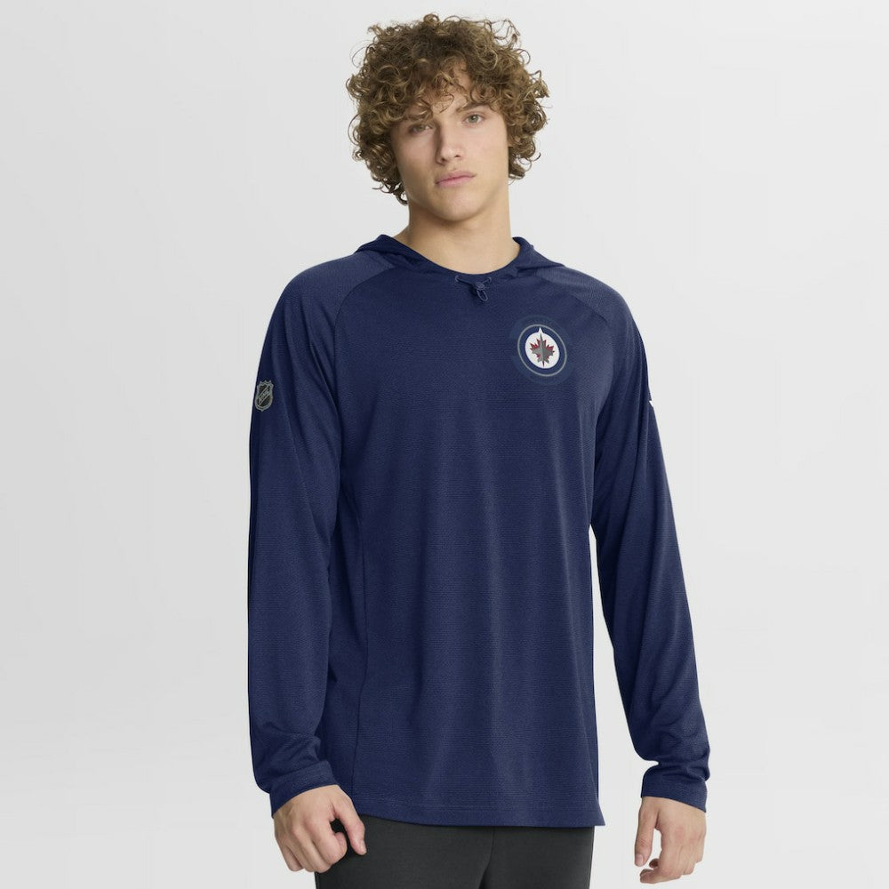 Winnipeg Jets Fanatics Authentic Pro Rink Hoodie - Navy - NHL 202495232