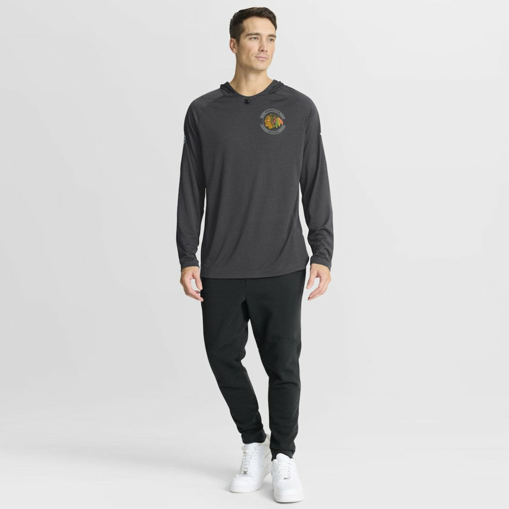 Chicago Blackhawks Fanatics Authentic Pro Rink Hoodie - Charcoal - NHL 202495234
