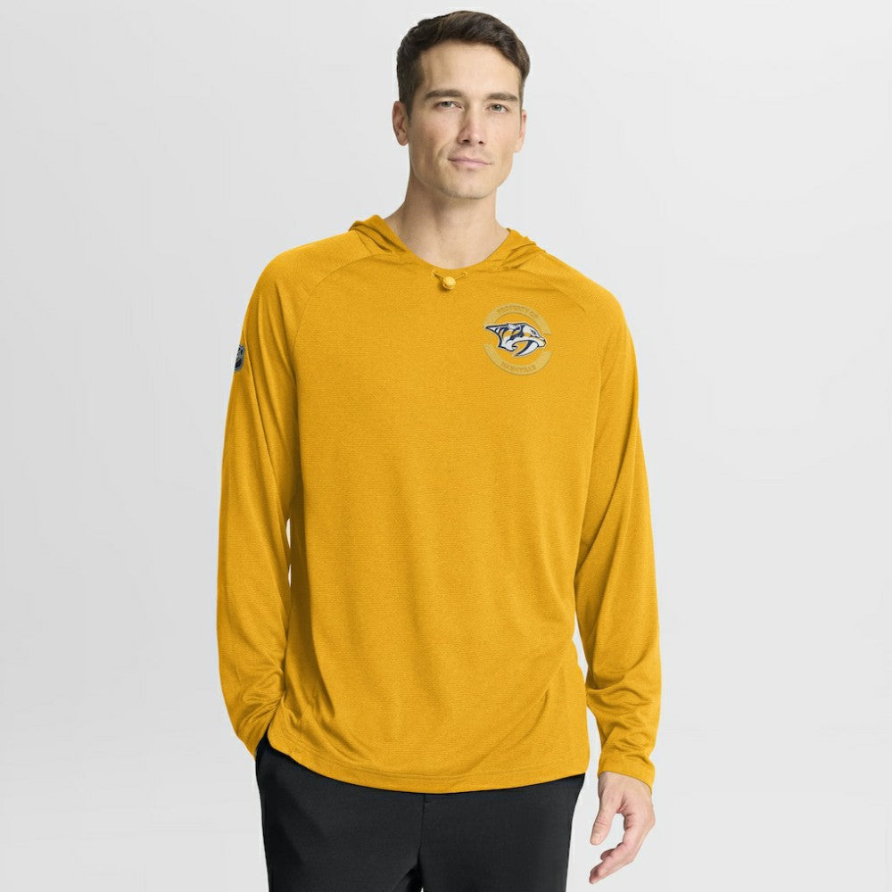 Nashville Predators Fanatics Authentic Pro Rink Hoodie - Gold - NHL 202495236