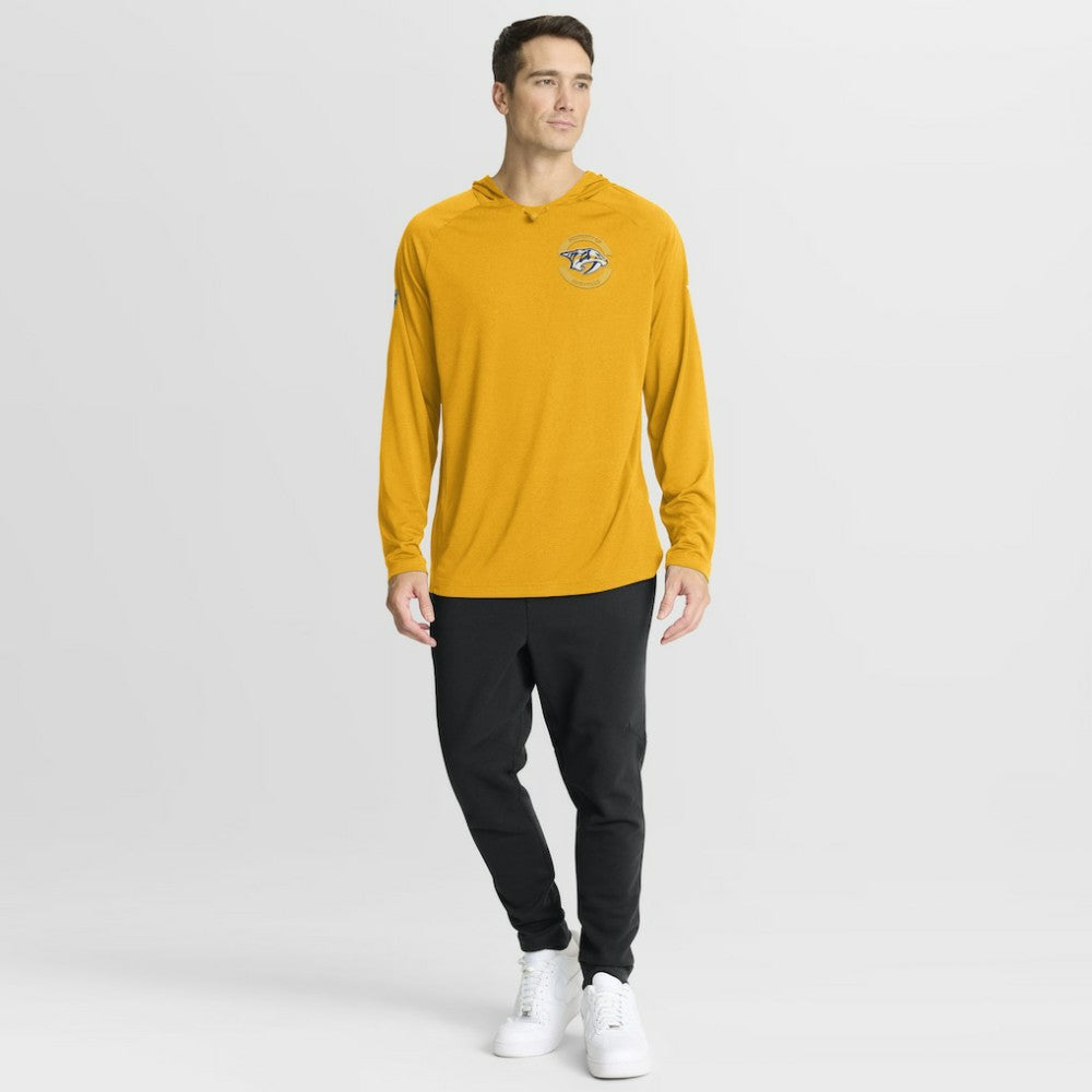 Nashville Predators Fanatics Authentic Pro Rink Hoodie - Gold - NHL 202495236
