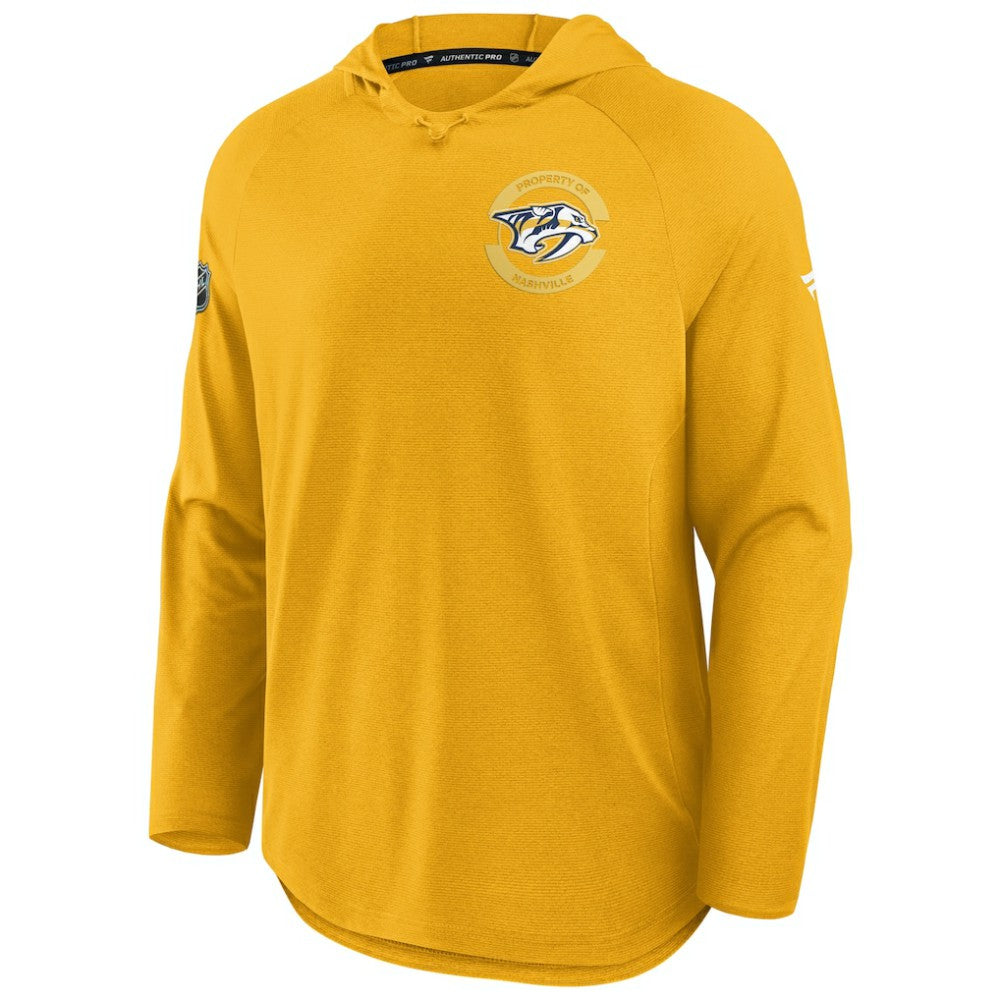 Nashville Predators Fanatics Authentic Pro Rink Hoodie - Gold - NHL 202495236