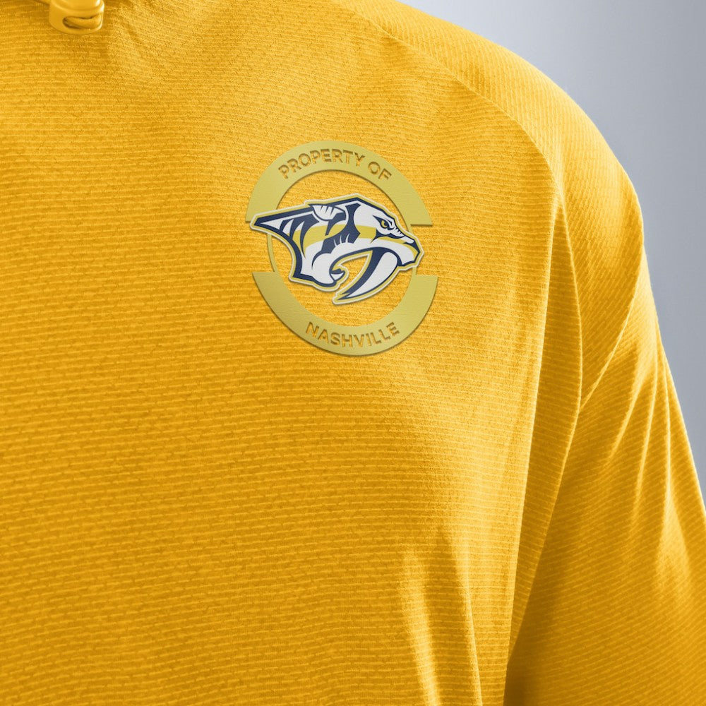 Nashville Predators Fanatics Authentic Pro Rink Hoodie - Gold - NHL 202495236