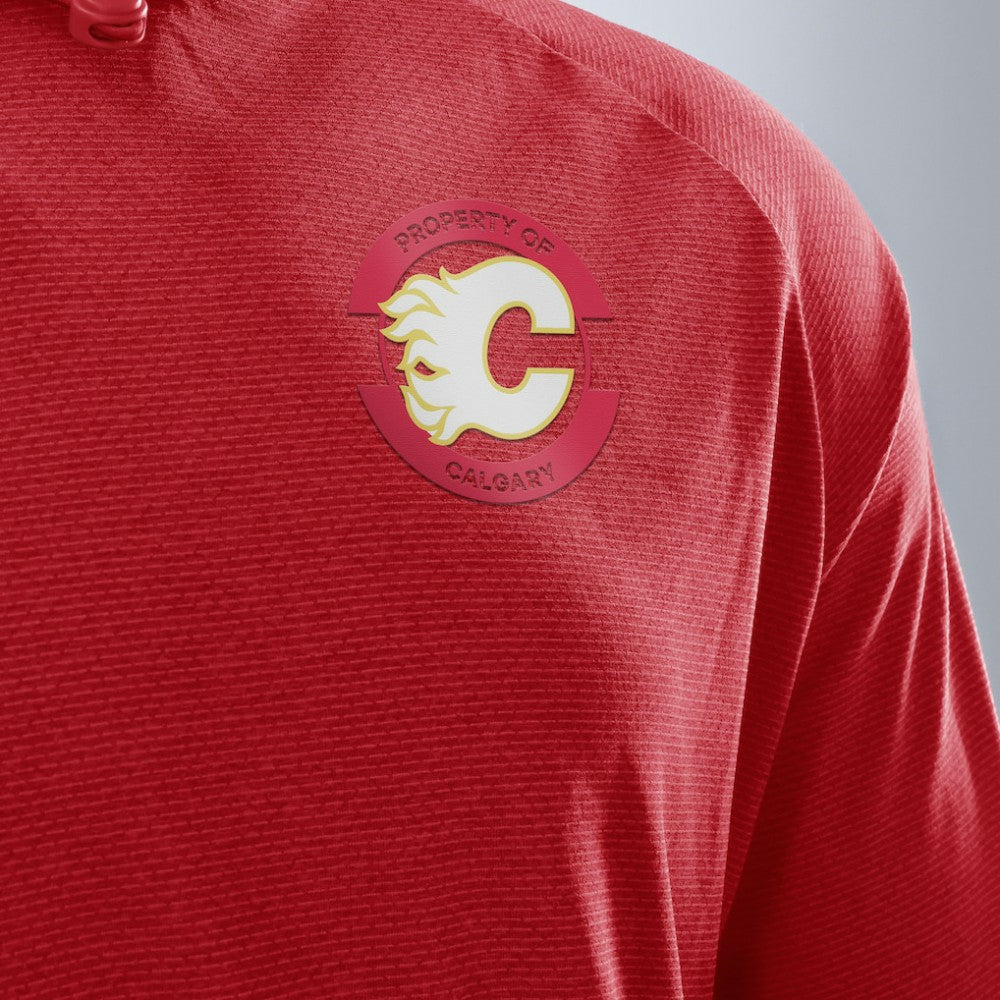 Calgary Flames Fanatics Authentic Pro Rink Hoodie - Red - NHL 202495237