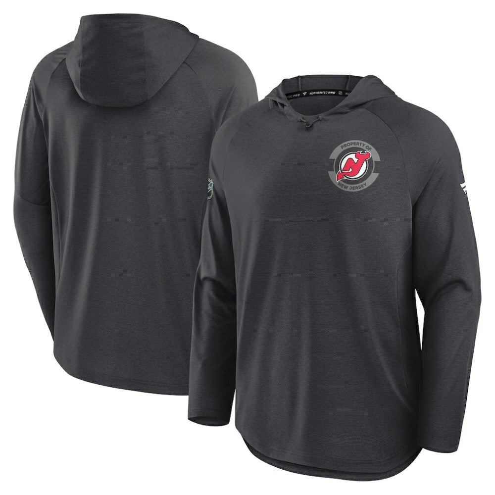 New Jersey Devils Fanatics Authentic Pro Rink Hoodie - Charcoal - NHL 202495244