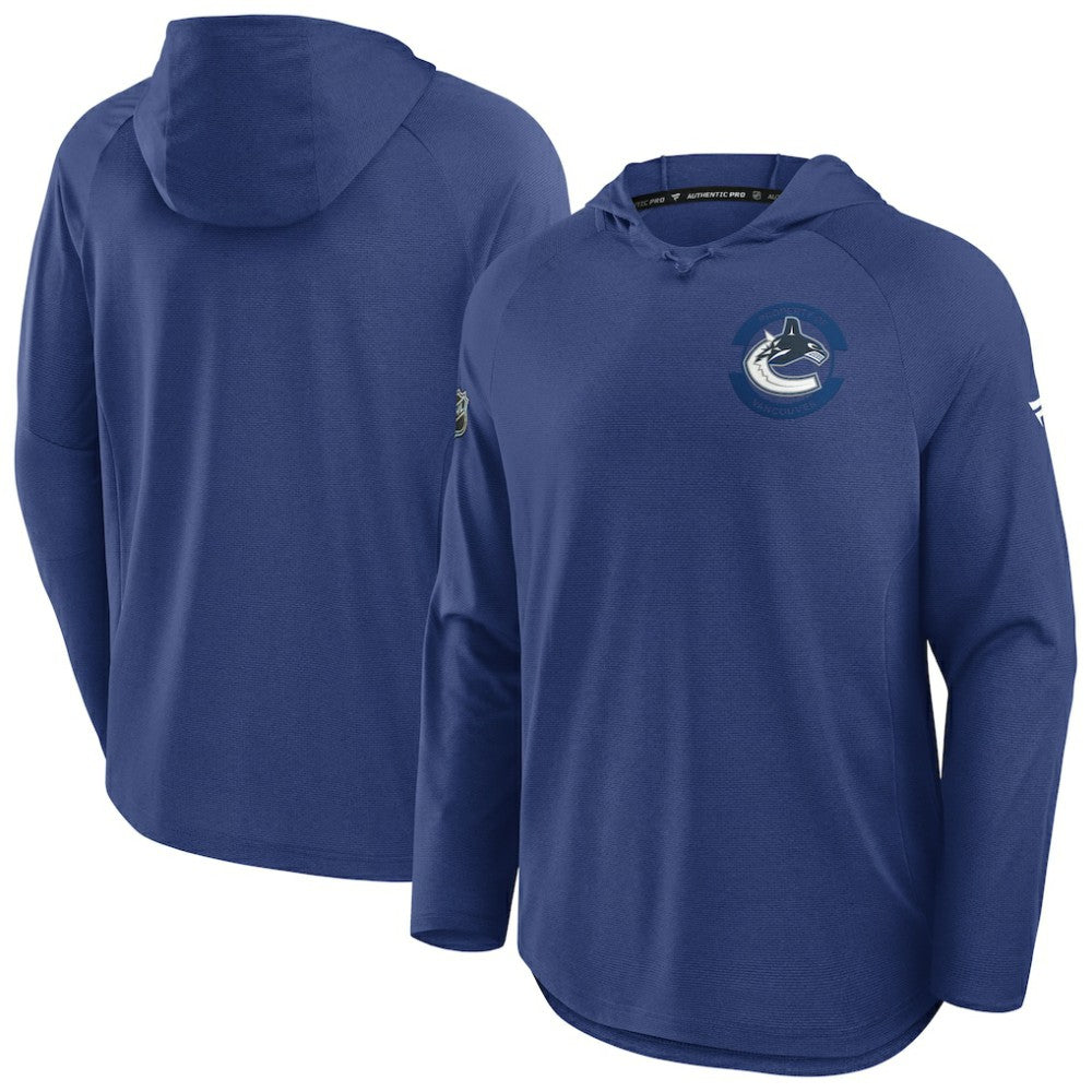 Vancouver Canucks Fanatics Authentic Pro Rink Hoodie - Blue - NHL 202495264