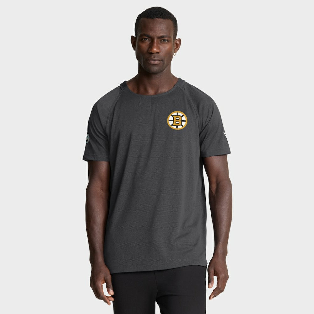 Boston Bruins Fanatics Authentic Pro Rink Raglan Performance T-Shirt - Charcoal - NHL 202495385