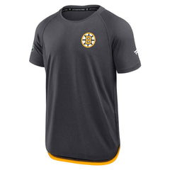 Boston Bruins Fanatics Authentic Pro Rink Raglan Performance T-Shirt - Charcoal - NHL 202495385