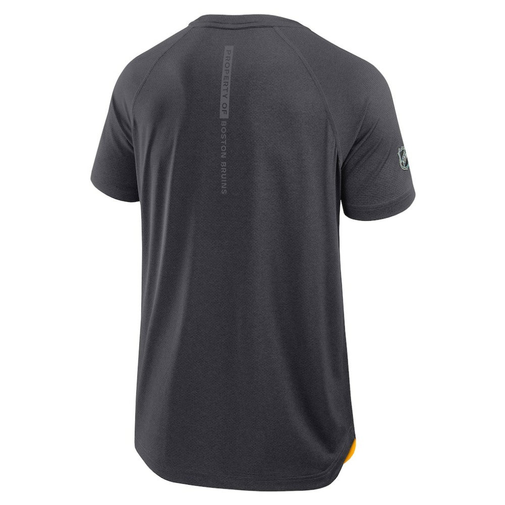 Boston Bruins Fanatics Authentic Pro Rink Raglan Performance T-Shirt - Charcoal - NHL 202495385