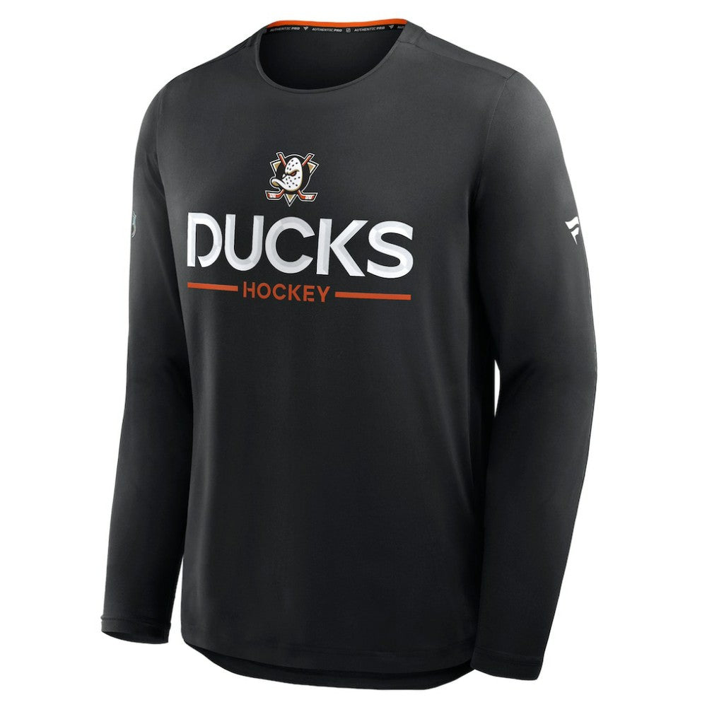 Anaheim Ducks Fanatics Authentic Pro Rink Tech Long Sleeve T-Shirt - Black - NHL 202495518