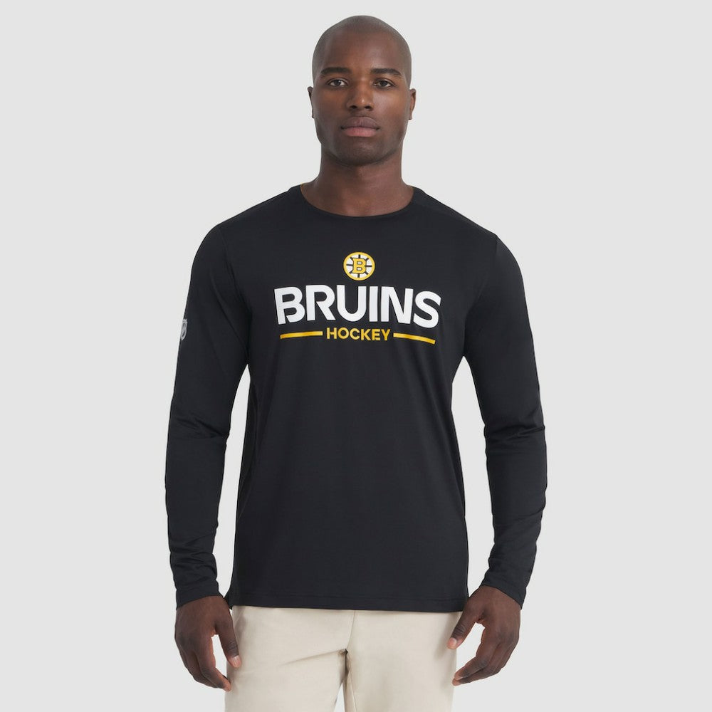 Boston Bruins Fanatics Authentic Pro Rink Tech Long Sleeve T-Shirt - Black - NHL 202495519