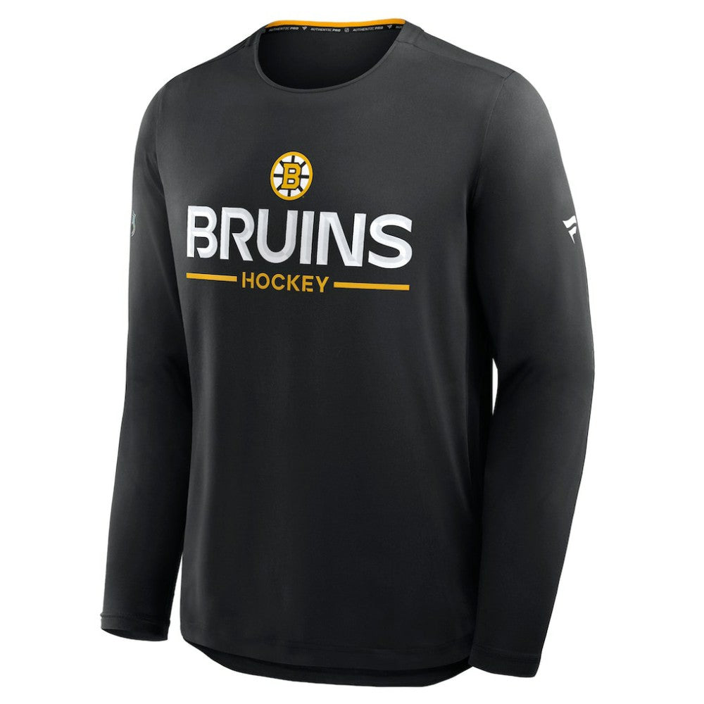 Boston Bruins Fanatics Authentic Pro Rink Tech Long Sleeve T-Shirt - Black - NHL 202495519