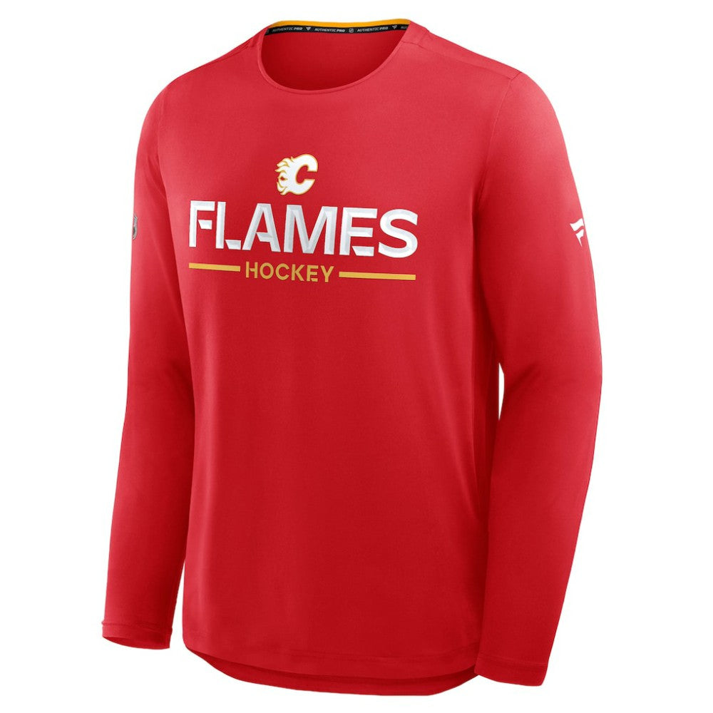 Calgary Flames Fanatics Authentic Pro Rink Tech Long Sleeve T-Shirt - Red - NHL 202495521
