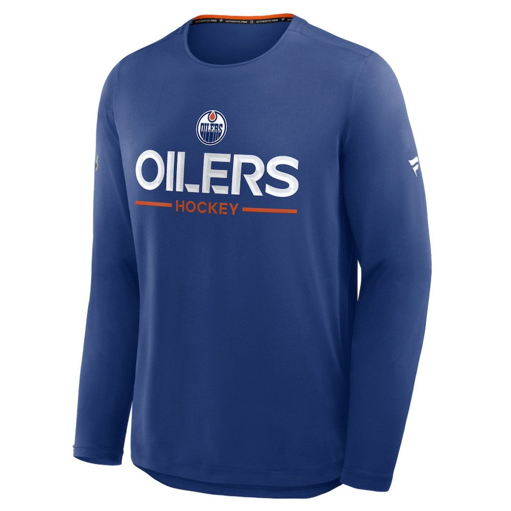 Edmonton Oilers Fanatics Authentic Pro Rink Tech Long Sleeve T-Shirt - Royal - NHL 202495528