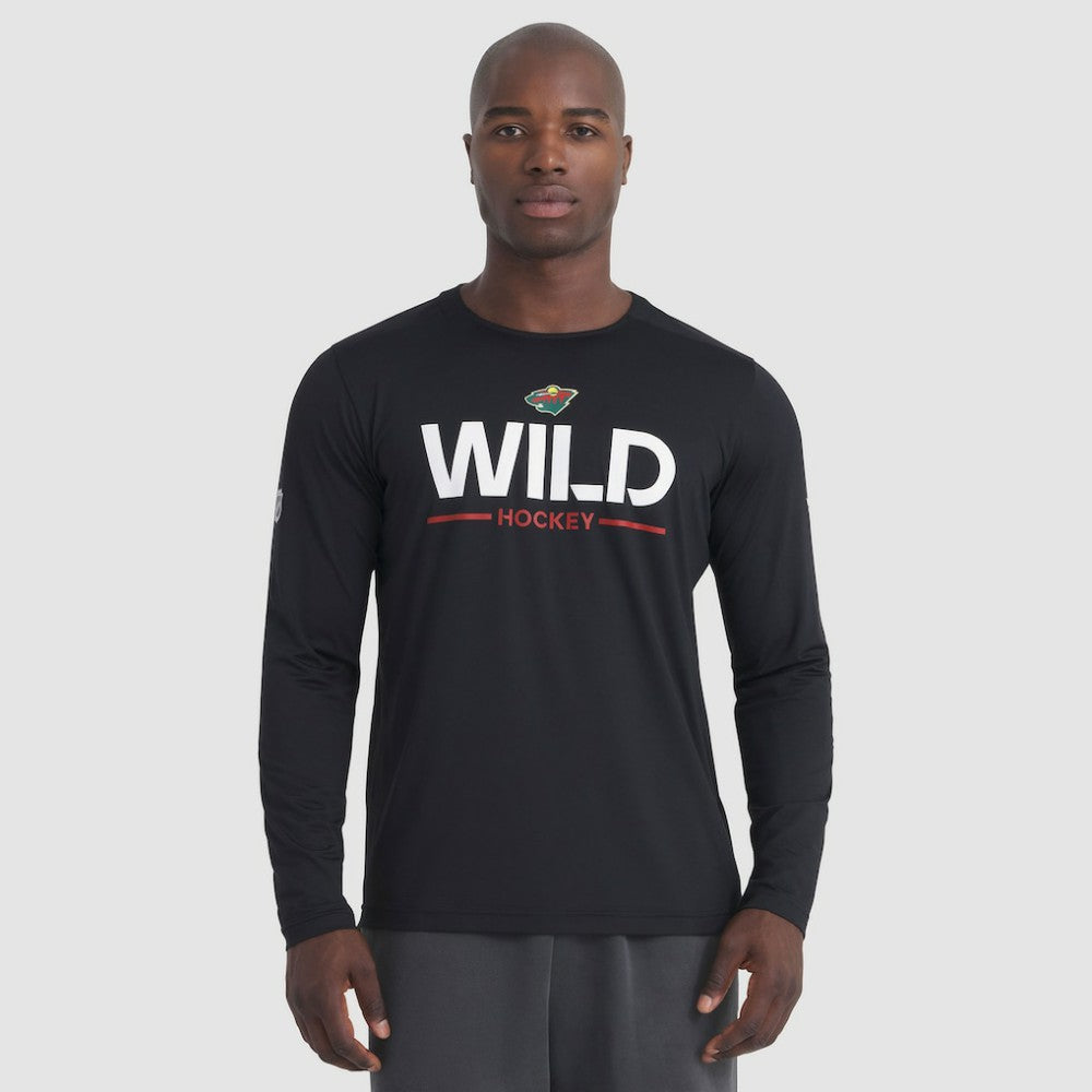 Minnesota Wild Fanatics Authentic Pro Rink Tech Long Sleeve T-Shirt - Black - NHL 202495531