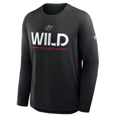 Minnesota Wild Fanatics Authentic Pro Rink Tech Long Sleeve T-Shirt - Black - NHL 202495531