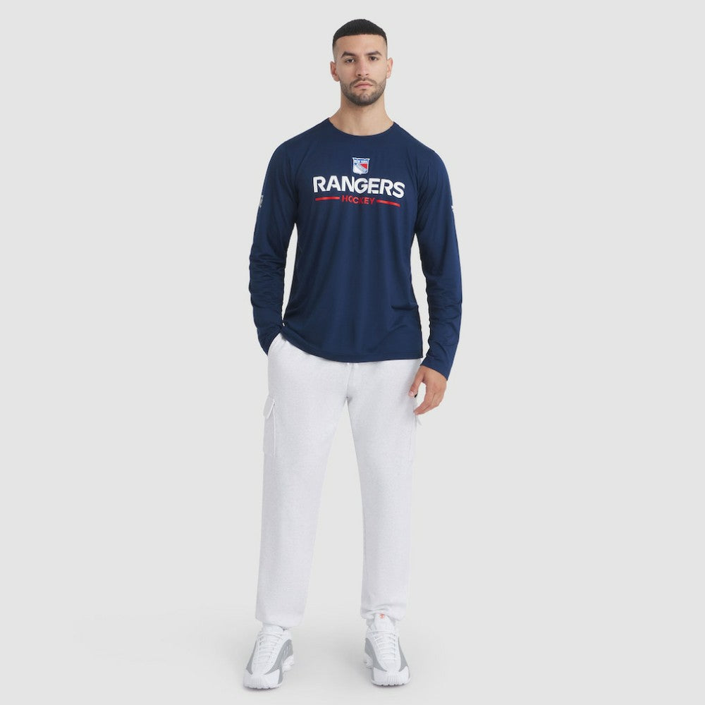 New York Rangers Fanatics Authentic Pro Rink Tech Long Sleeve T-Shirt - Navy - NHL 202495536