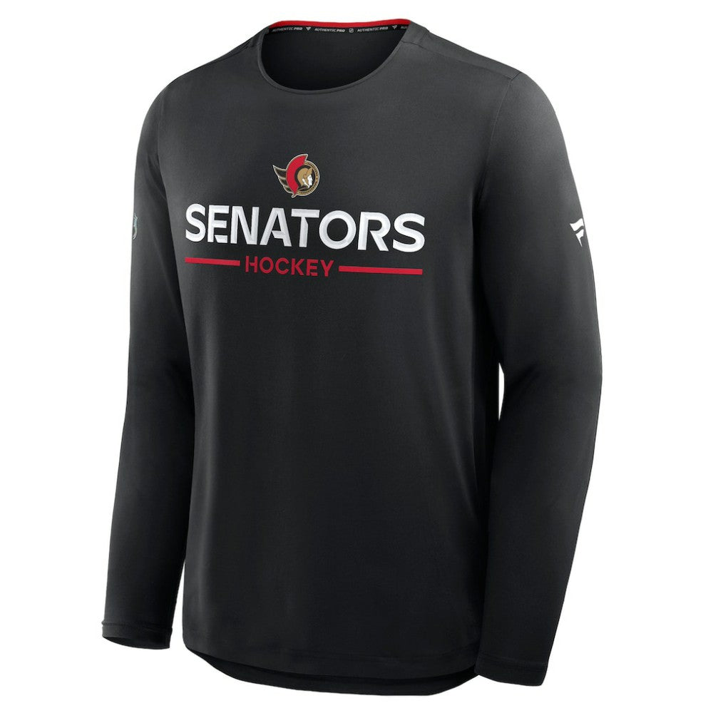 Ottawa Senators Fanatics Authentic Pro Rink Tech Long Sleeve T-Shirt - Black - NHL 202495539
