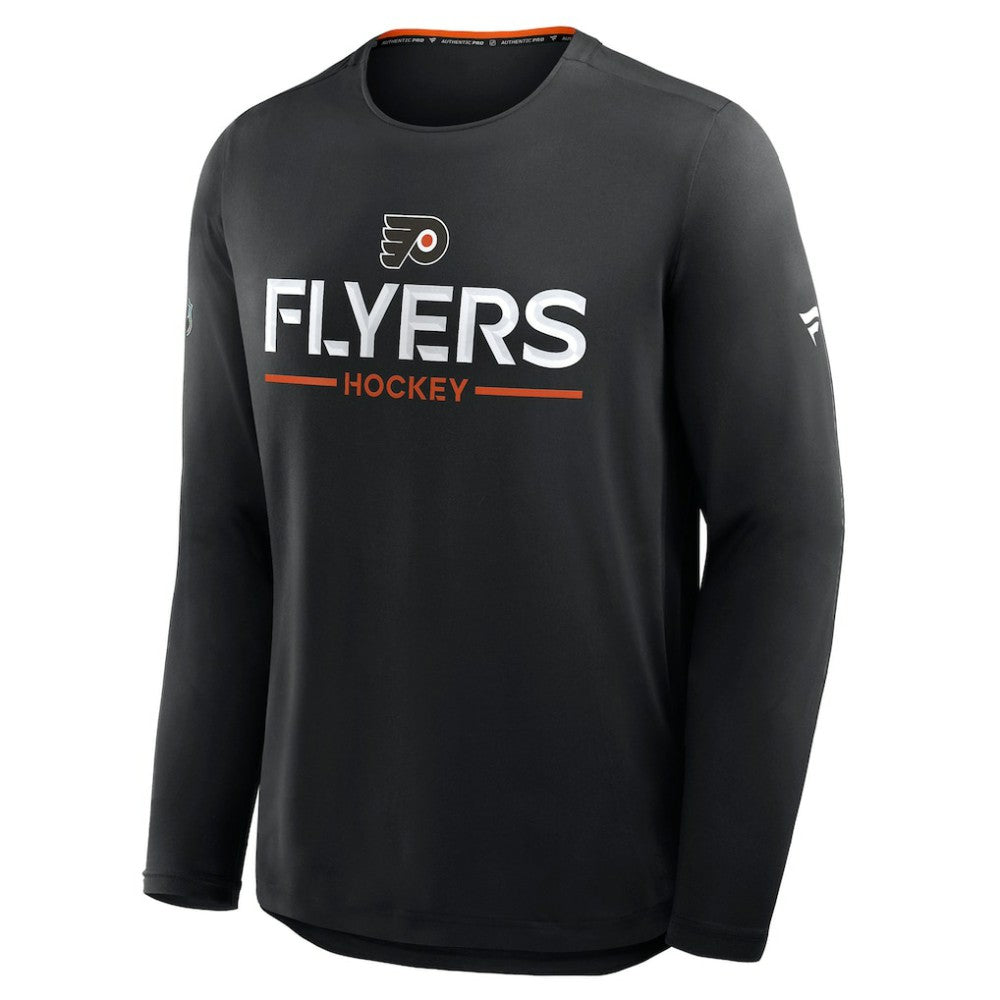 Philadelphia Flyers Fanatics Authentic Pro Rink Tech Long Sleeve T-Shirt - Black - NHL 202495540