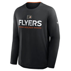 Philadelphia Flyers Fanatics Authentic Pro Rink Tech Long Sleeve T-Shirt - Black - NHL 202495540