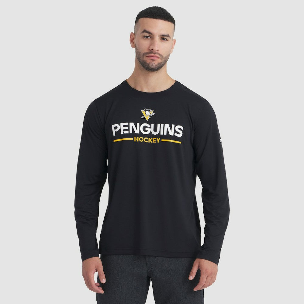 Pittsburgh Penguins Fanatics Authentic Pro Rink Tech Long Sleeve T-Shirt - Black - NHL 202495541
