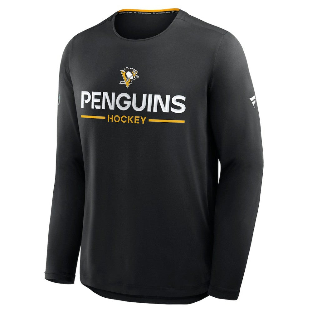 Pittsburgh Penguins Fanatics Authentic Pro Rink Tech Long Sleeve T-Shirt - Black - NHL 202495541