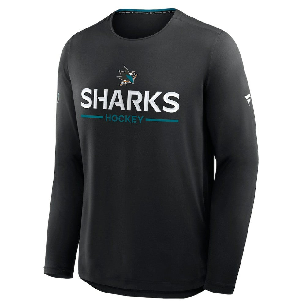 San Jose Sharks Fanatics Authentic Pro Rink Tech Long Sleeve T-Shirt - Black - NHL 202495542