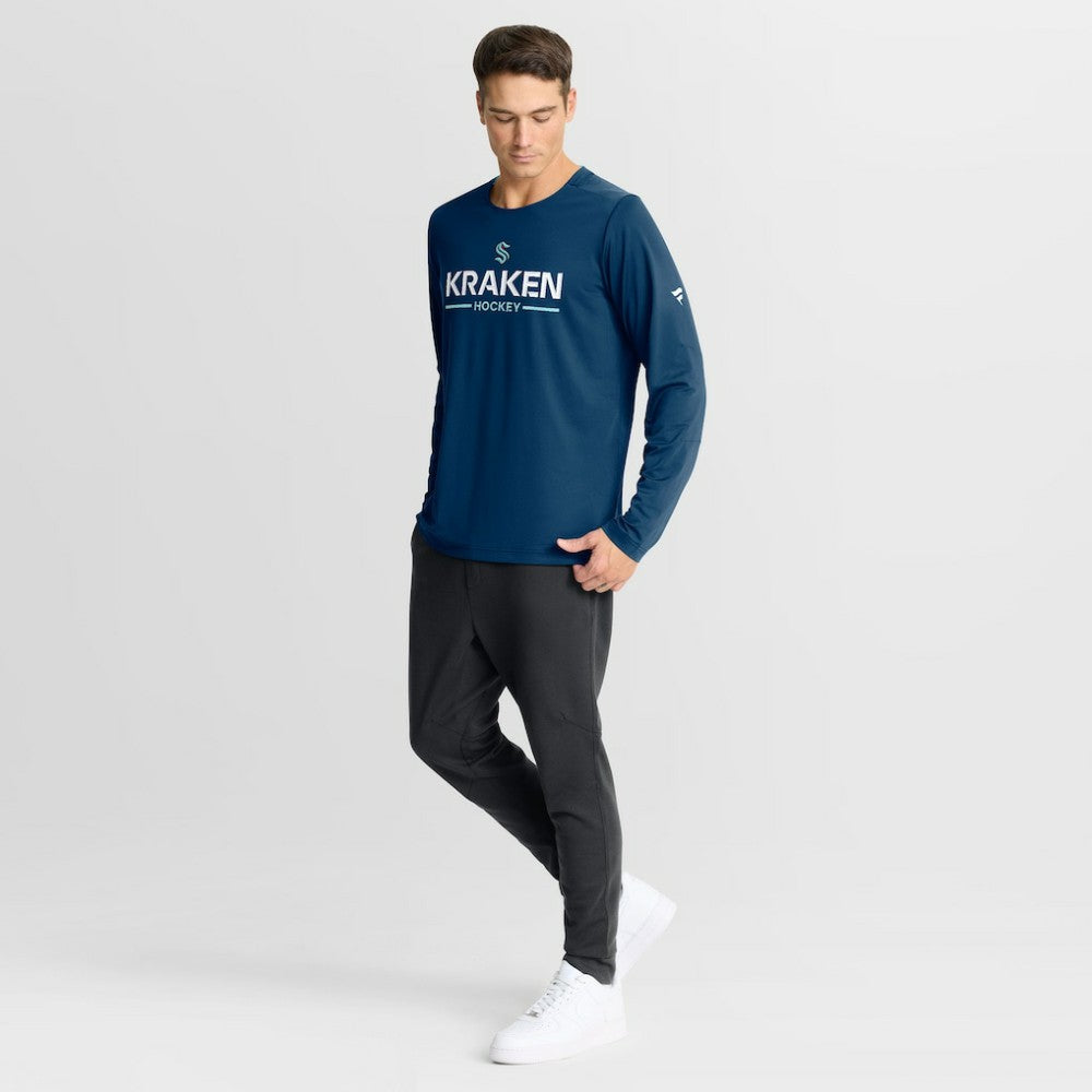 Seattle Kraken Fanatics Authentic Pro Rink Tech Long Sleeve T-Shirt - Navy - NHL 202495543
