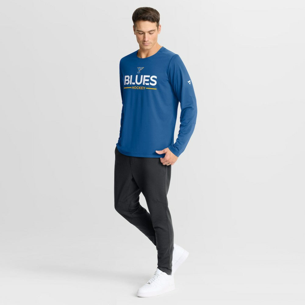 St. Louis Blues Fanatics Authentic Pro Rink Tech Long Sleeve T-Shirt - Blue - NHL 202495544