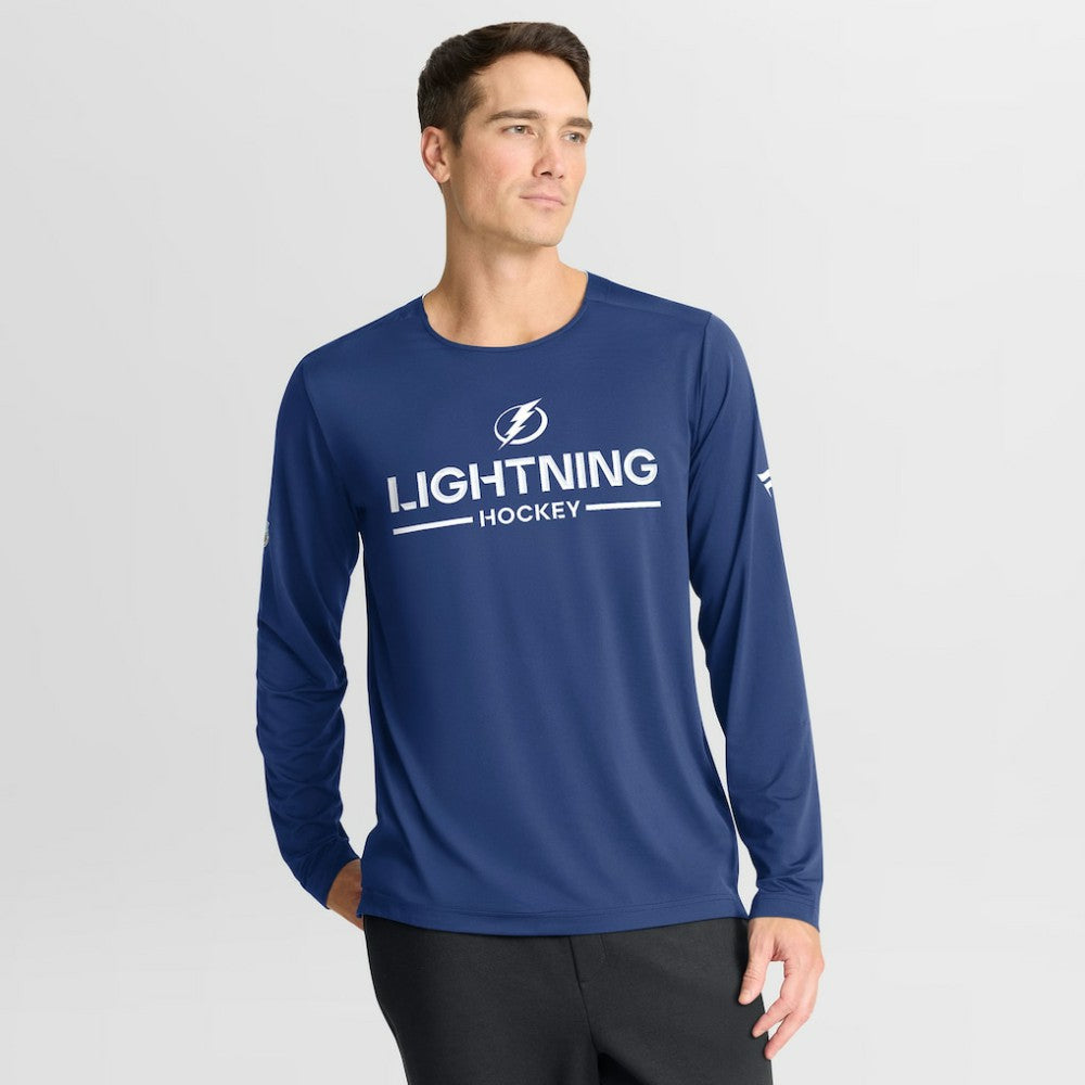 Tampa Bay Lightning Fanatics Authentic Pro Rink Tech Long Sleeve T-Shirt - Blue - NHL 202495545