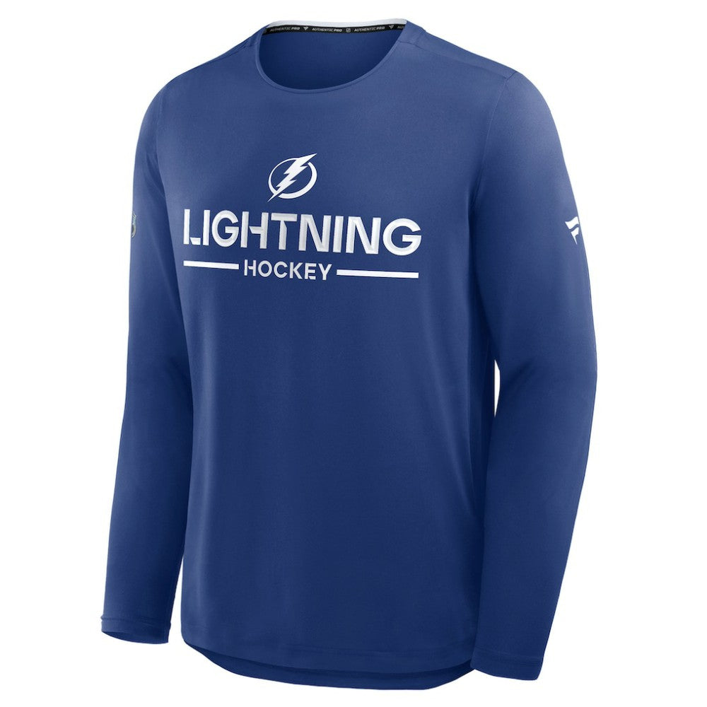 Tampa Bay Lightning Fanatics Authentic Pro Rink Tech Long Sleeve T-Shirt - Blue - NHL 202495545