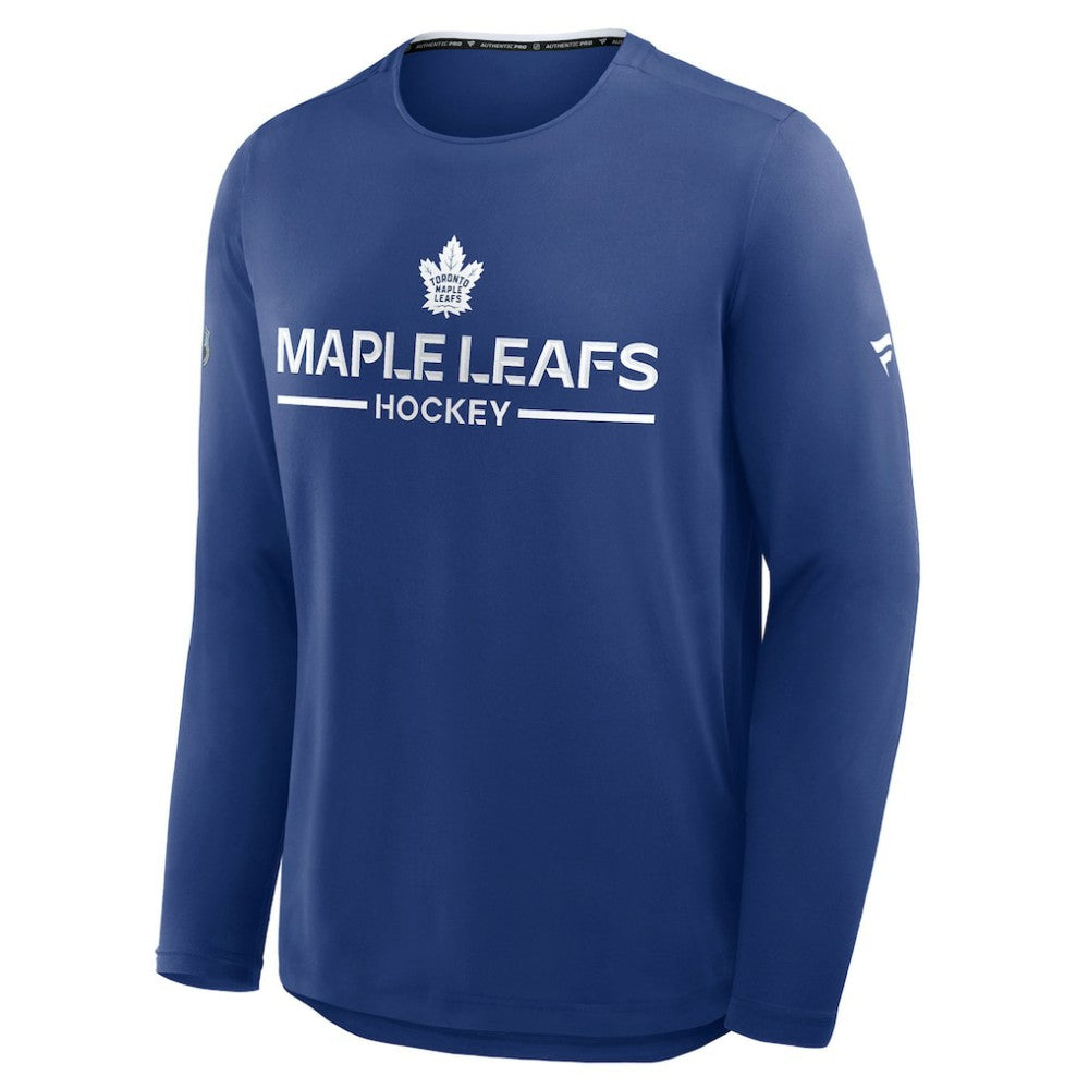 Toronto Maple Leafs Fanatics Authentic Pro Rink Tech Long Sleeve T-Shirt - Blue - NHL 202495546