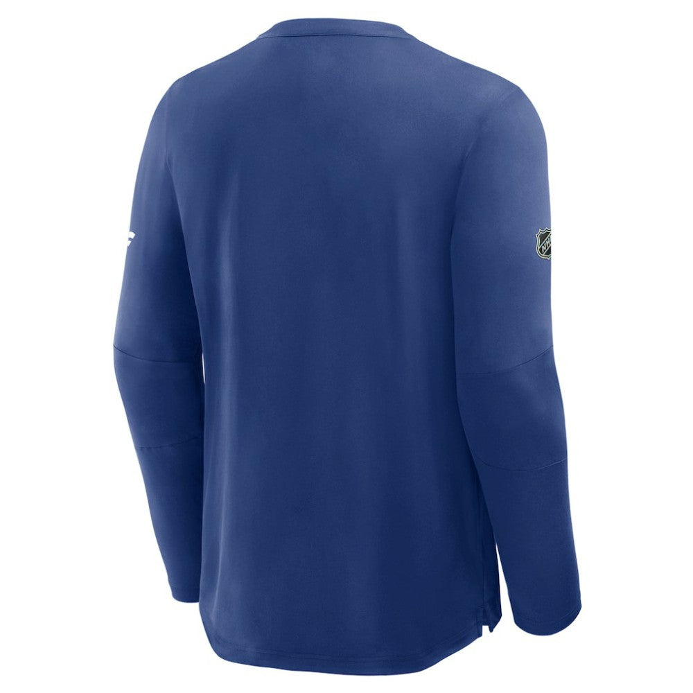 Vancouver Canucks Fanatics Authentic Pro Rink Tech Long Sleeve T-Shirt - Blue - NHL 202495547