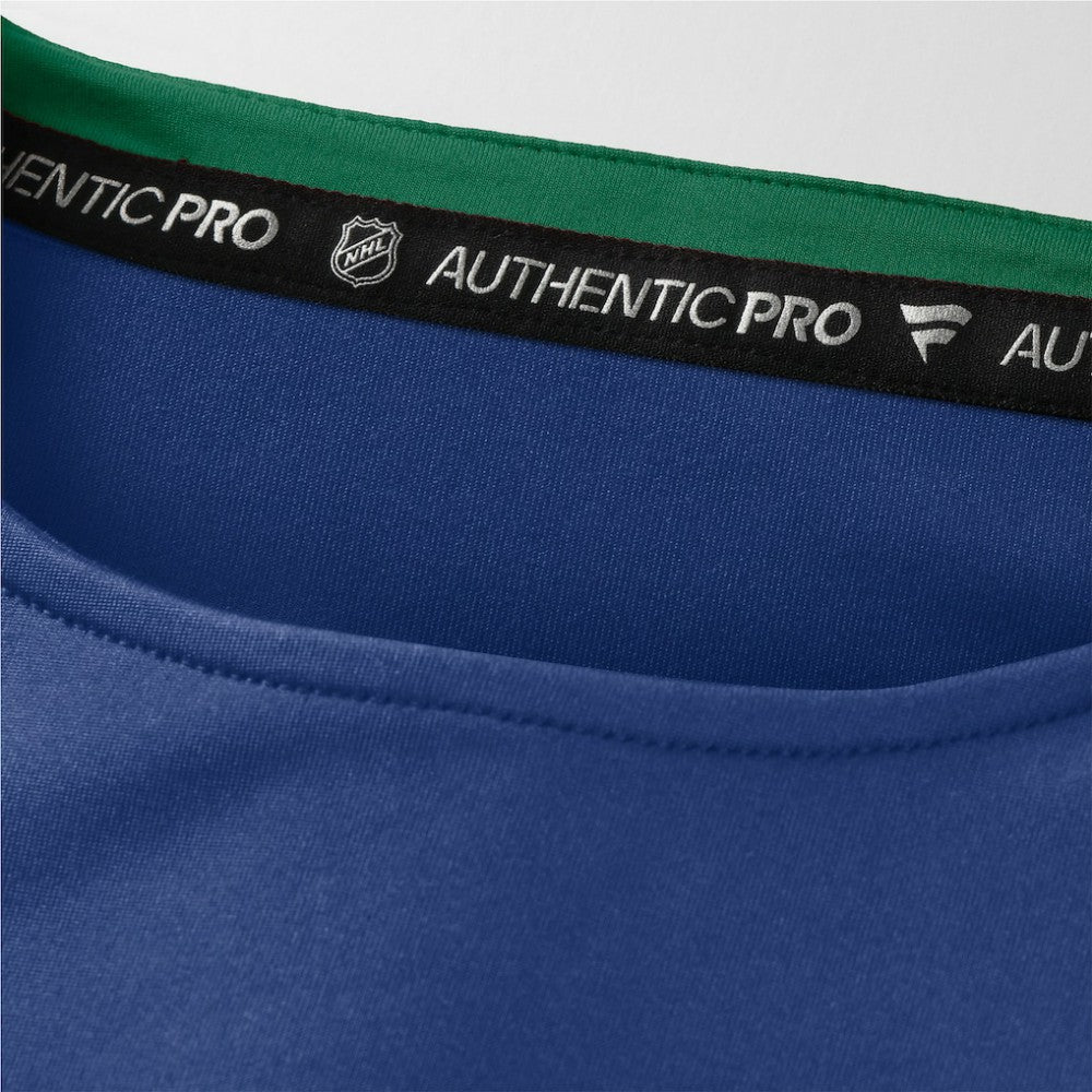 Vancouver Canucks Fanatics Authentic Pro Rink Tech Long Sleeve T-Shirt - Blue - NHL 202495547