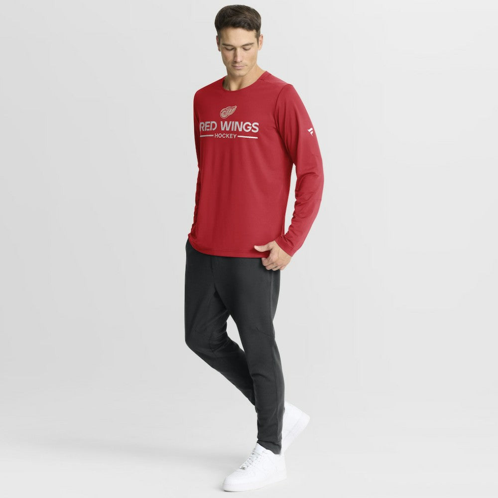 Detroit Red Wings Fanatics Authentic Pro Centennial Rink Tech Long Sleeve T-Shirt - Red - NHL 202495551