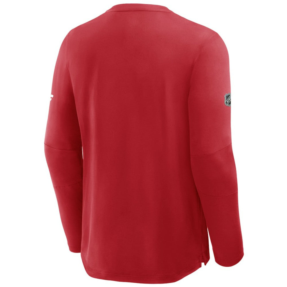 Detroit Red Wings Fanatics Authentic Pro Centennial Rink Tech Long Sleeve T-Shirt - Red - NHL 202495551