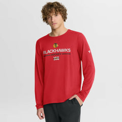 Chicago Blackhawks Fanatics Authentic Pro Centennial Rink Tech Long Sleeve T-Shirt - Red - NHL 202495552