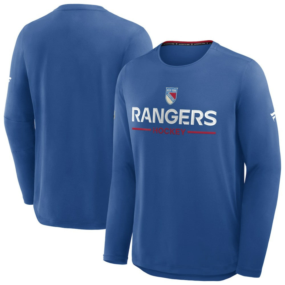 New York Rangers Fanatics Authentic Pro Rink Centennial Tech Long Sleeve T-Shirt - Blue - NHL 202495553