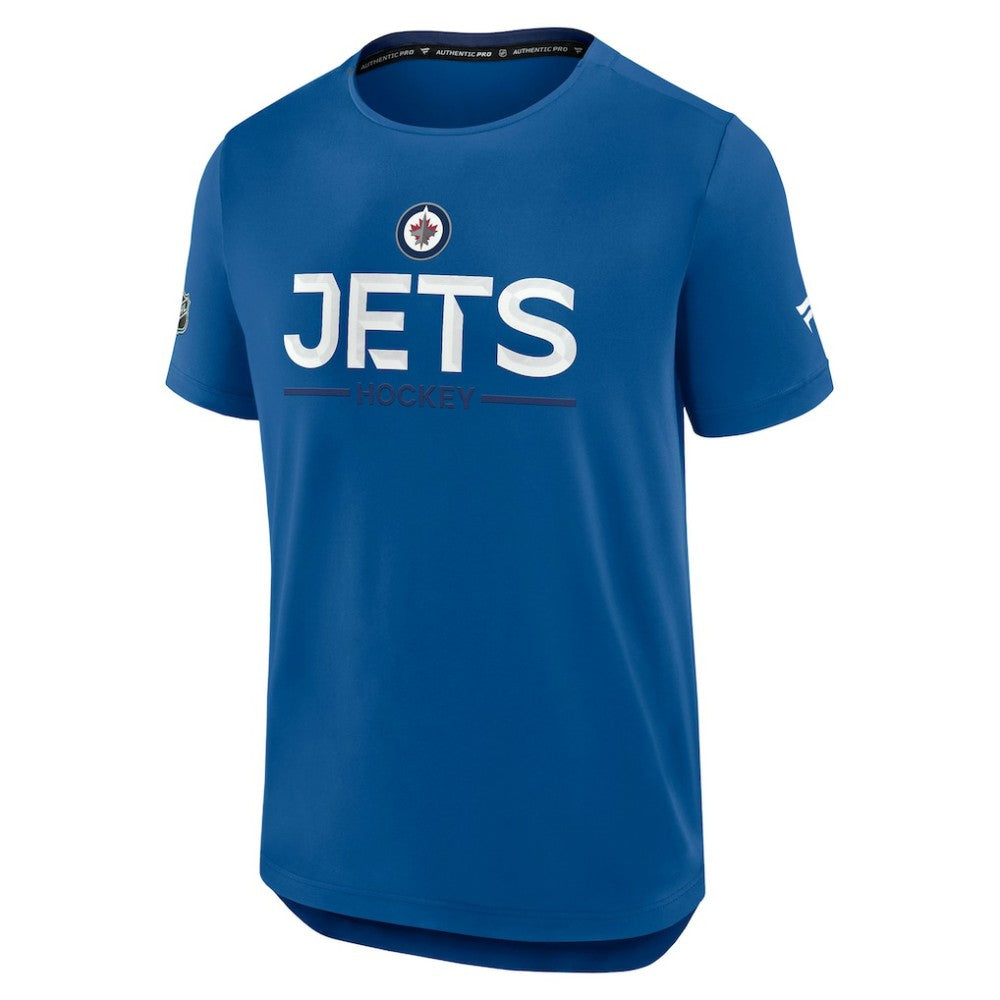 Winnipeg Jets Fanatics Authentic Pro Rink Tech T-Shirt - Blue - NHL 202495581