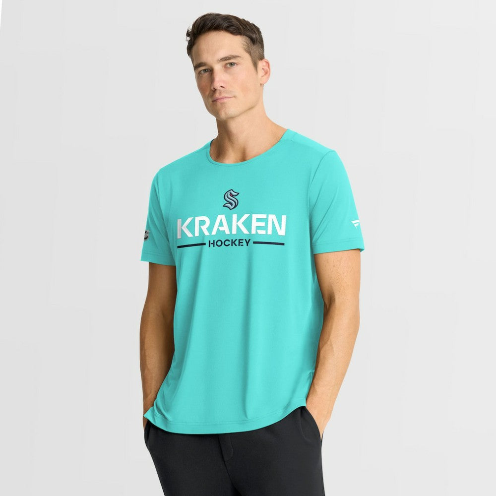 Seattle Kraken Fanatics Authentic Pro Rink Tech T-Shirt - Light Blue - NHL 202495583