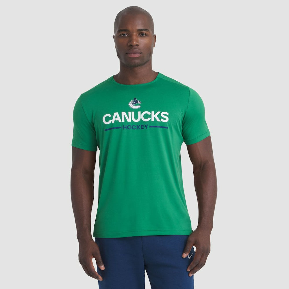 Vancouver Canucks Fanatics Authentic Pro Rink Tech T-Shirt - Green - NHL 202495586