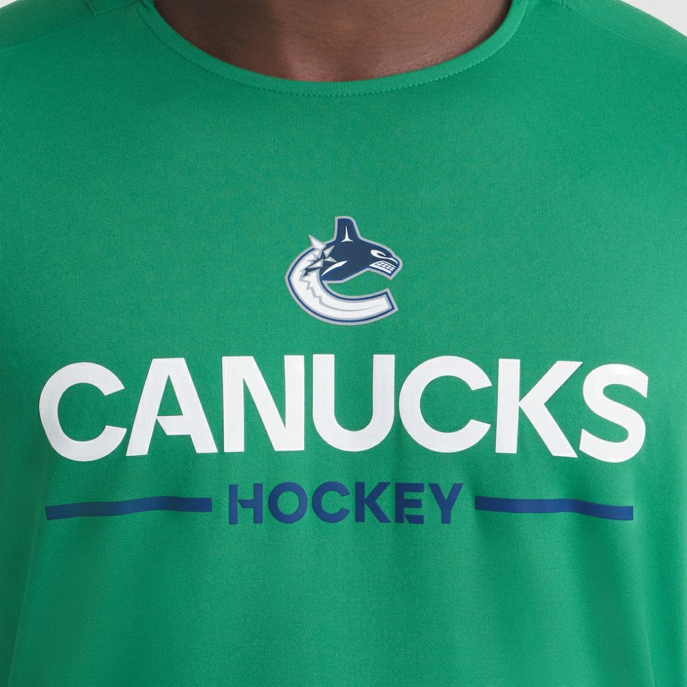 Vancouver Canucks Fanatics Authentic Pro Rink Tech T-Shirt - Green - NHL 202495586