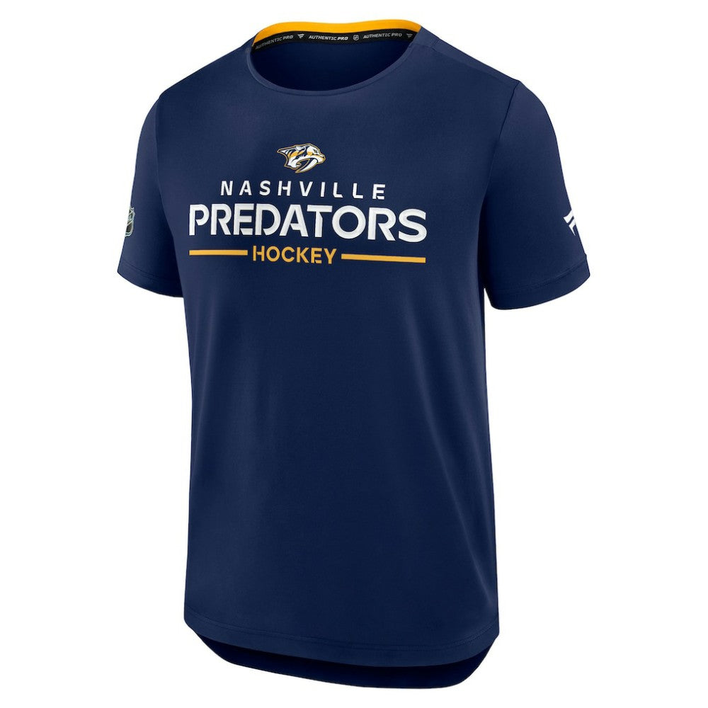 Nashville Predators Fanatics Authentic Pro Rink Tech T-Shirt - Navy - NHL 202495624