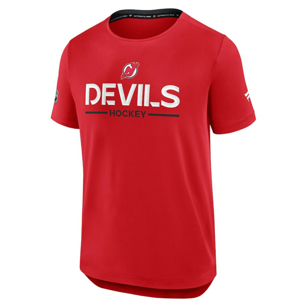 New Jersey Devils Fanatics Authentic Pro Rink Tech T-Shirt - Red - NHL 202495627