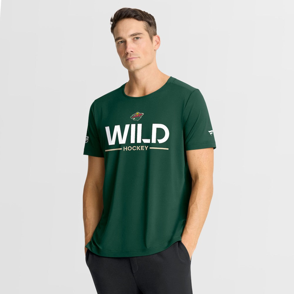 Minnesota Wild Fanatics Authentic Pro Rink Tech T-Shirt - Green - NHL 202495628